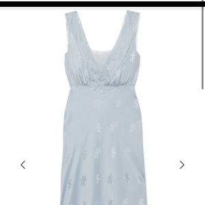 Loveshack Fancy Silk Slip Dress